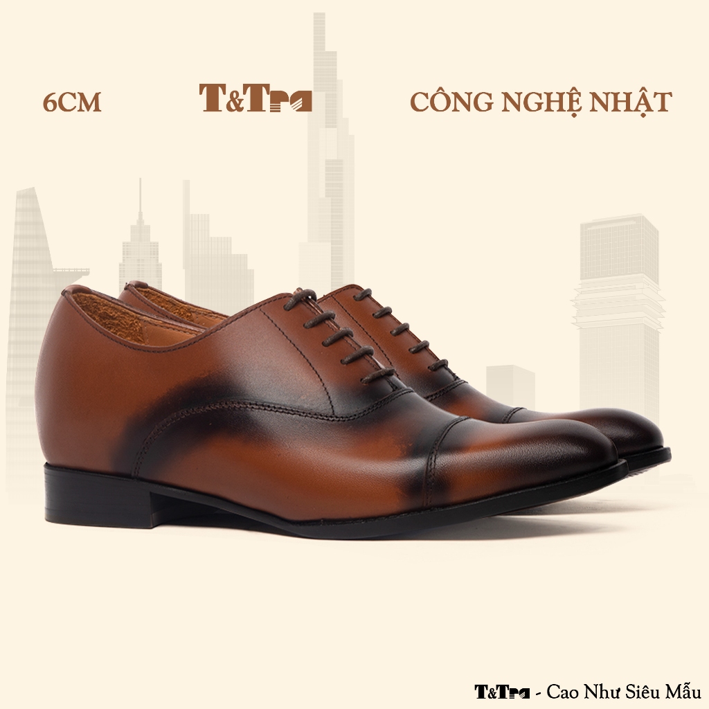 [ 6CM ] Giày Đế Độn Nam T&TRA N310 NB