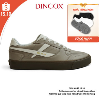 Giày Da Sneaker Nam DC39 Cappuccino DINCOX Shoes Đế Bằng - Microfiber Leather