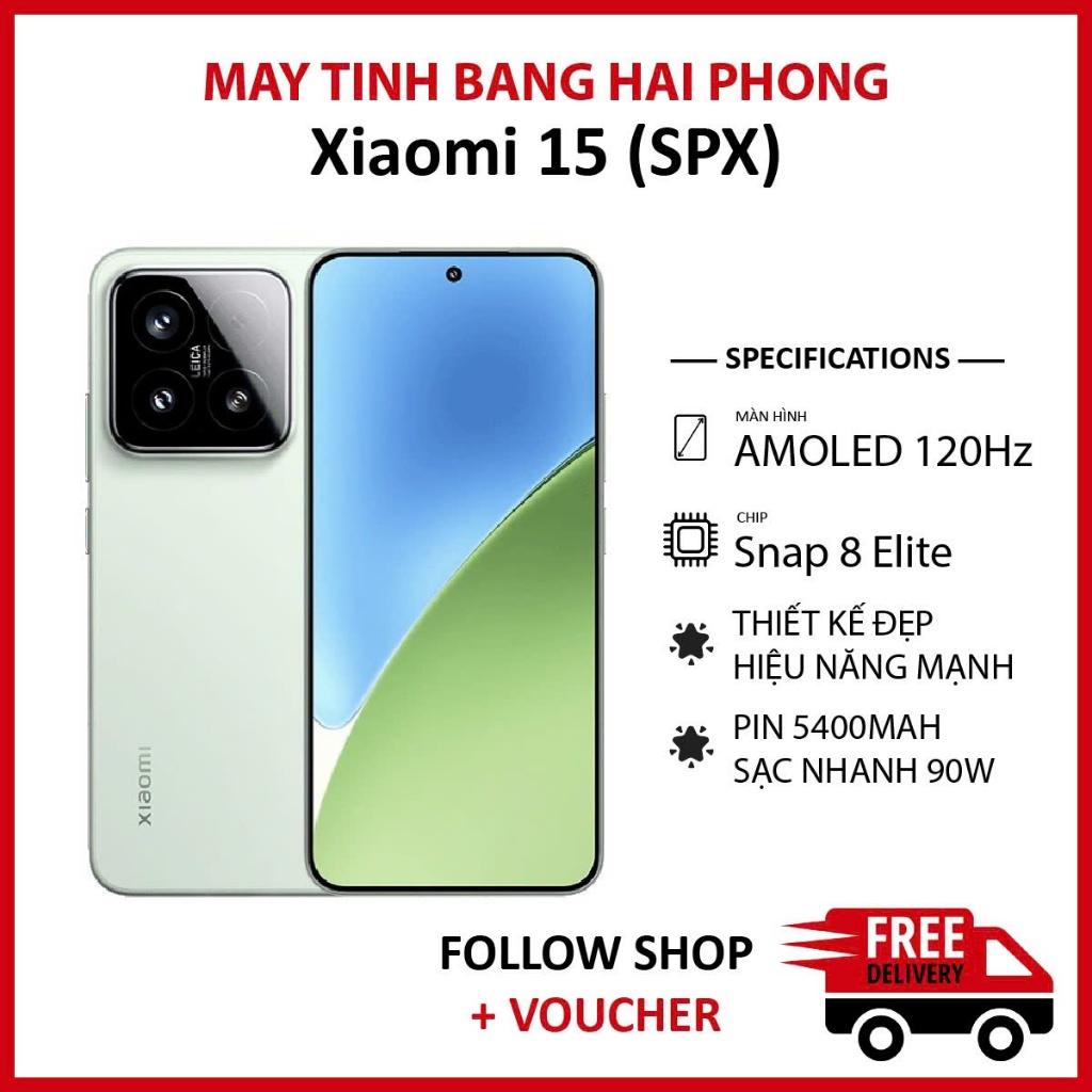 Điện thoại Xiaomi Mi 15 (SPX) RAM 12/256GB chip Snapdragon 8 Elite màn 1.5K AMOLED 120Hz pin 5400 mAh | BigBuy360 - bigbuy360.vn