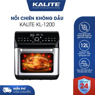  Nồi chiên không dầu KALITE KL-1200 12L giảm 95% chất béo công suất lớn 1800w bảo hành 24 tháng - Hàng Chính Hãng 