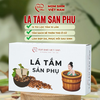 Lá tắm sau sinh MOM SHIN, lá tắm người dao đỏ, giữ ấm cơ thể cho mẹ sau sinh, hộp 15 túi lọc lớn