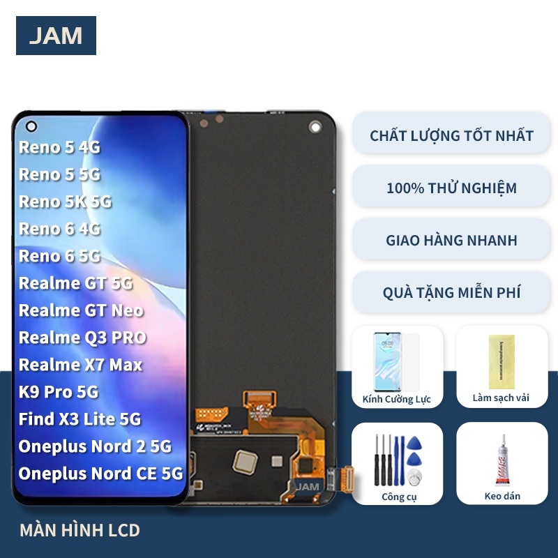 Dành Cho Oppo Reno 5 4G 5G/Reno 5K 5G/Reno 6 4G 5G/Reno 7 5G/Realme GT 5G GT Neo Q3 Pro X7 Max Màn hình LCD
