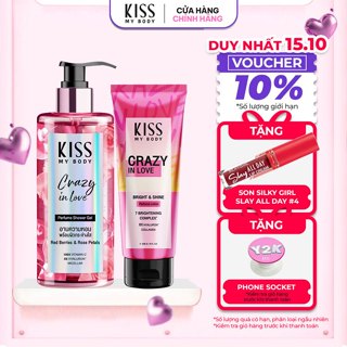 Combo Sữa tắm & Sữa dưỡng Hương Nước Hoa KISS MY BODY - Hương Crazy In Love 380ml