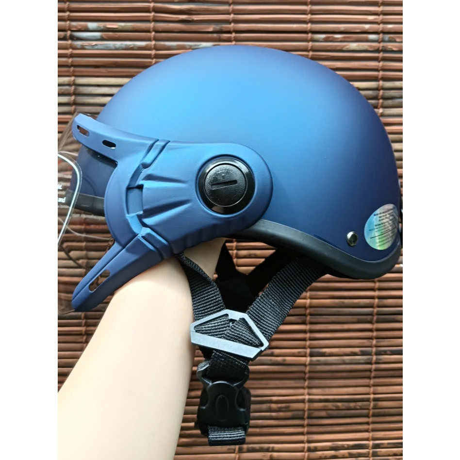 Mũ bảo hiểm nửa đầu có kính chính hãng BKtec BK6 đạt chuẩn chất lượng bảo vệ vòng đầu an toàn