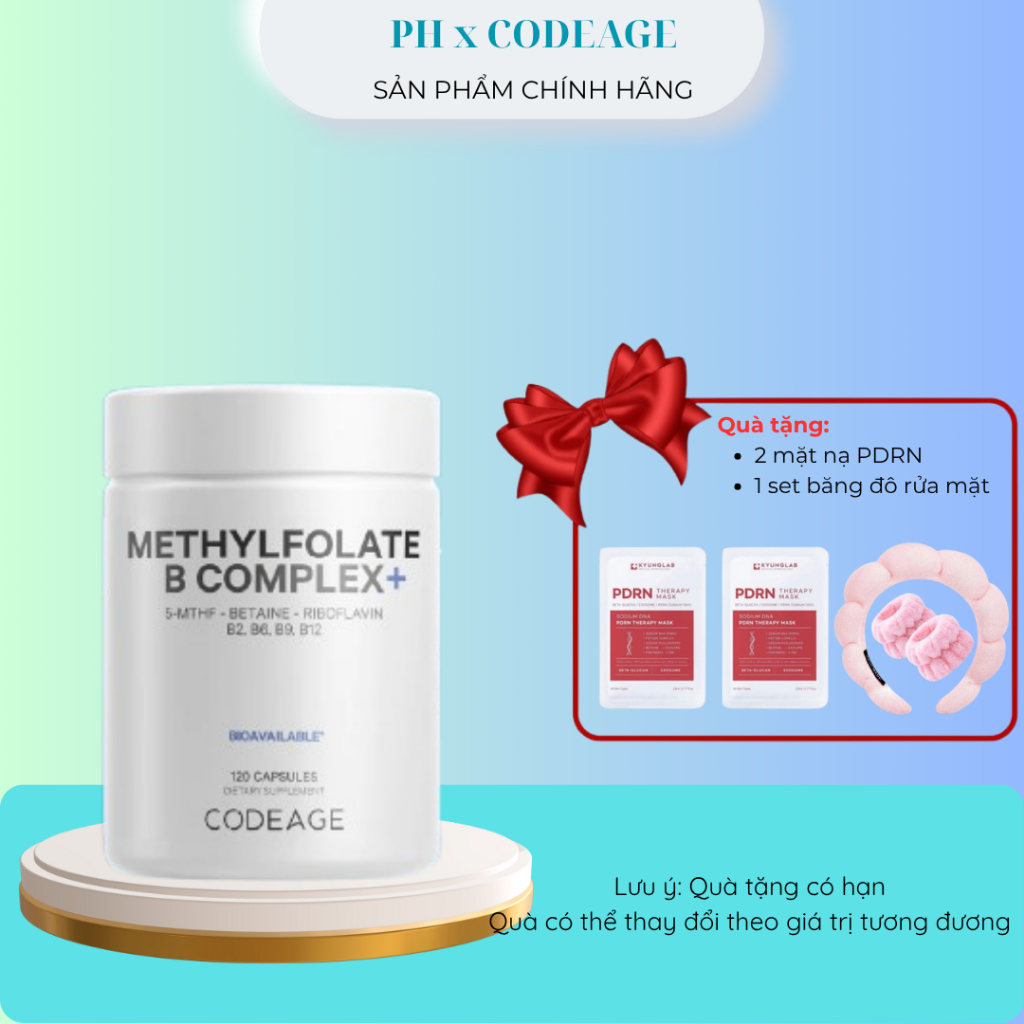 Viên uống bổ não Codeage Methylfolate B Complex 120 viên