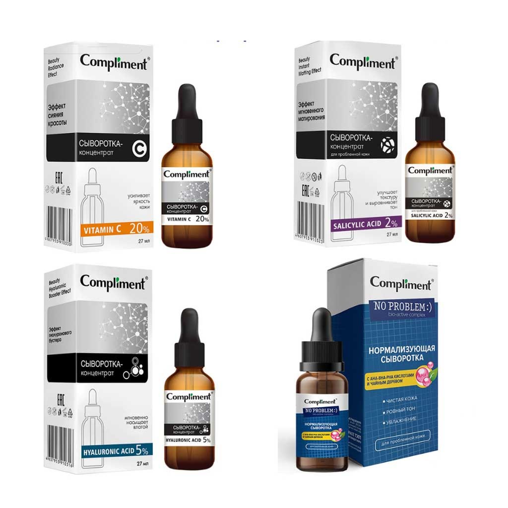 Serum Compliment Tinh Chất Hỗ Trợ Giảm Mụn Phục Hồi và Đều Màu Da Compliment - 27 ML