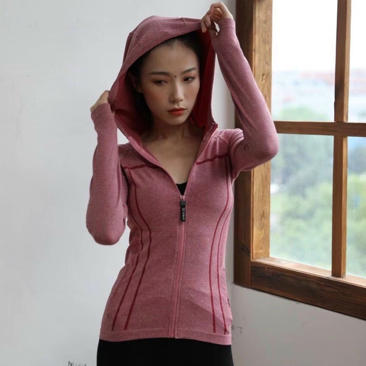 (Sale xả kho) Áo khoát nữ, áo khoát tập Gym, áo khoát tập yoga...chất thun dệt co giãn 4 chiều