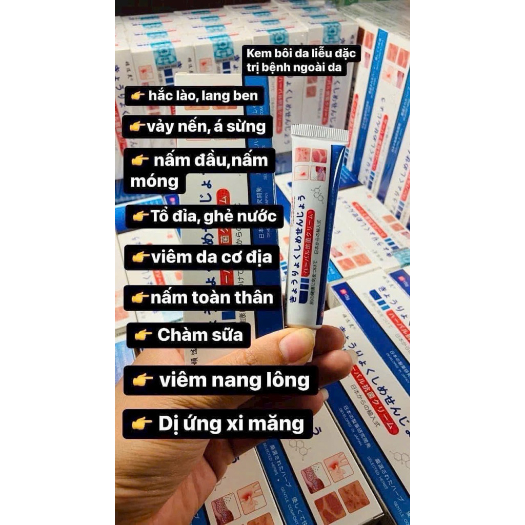[nấm Nhật] Kem Bôi Viêm Da Cơ Địa NHẬT BẢN Hỗ Trợ Dứt Điểm Hắc Lào, Tổ Đỉa, Á Sừng, Nước Ăn Chân Tay