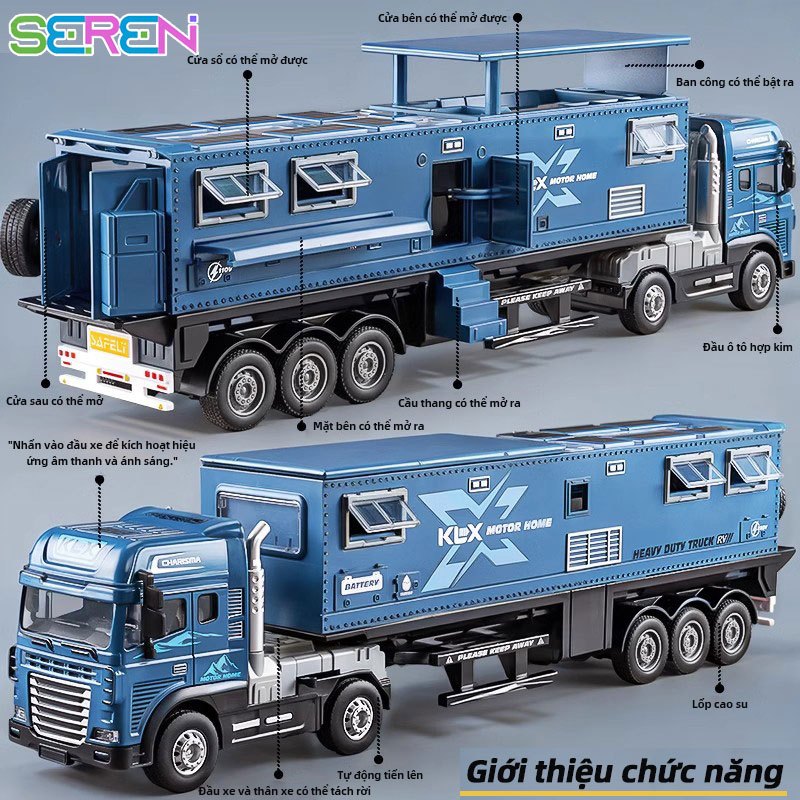 Xe đồ chơi cắm trại du lịch bằng hợp kim