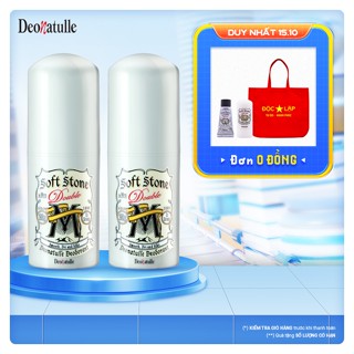 Combo 2 Lăn Khử Mùi Đá Khoáng Dạng Sáp Cho Nam Deonatulle Soft Stone Double Non-Menthol For Men 20G