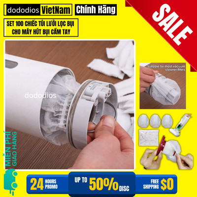 Túi Bọc Lõi Lọc Máy Hút Bụi (1 túi 100 cái) – Dễ Vệ Sinh, Tăng Tuổi Thọ Lõi Lọc, Phù Hợp 99% Máy Hút Bụi