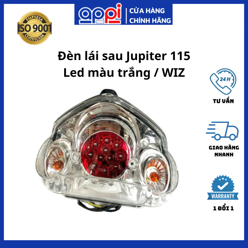 Đèn hậu Jupiter115 | Đèn lái sau Jupiter 115 led trắng chính hãng WIZ LGD-TLL-C