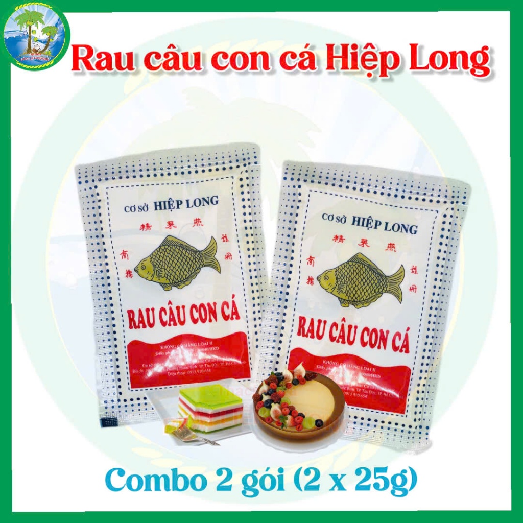 [Combo 2 gói x 25g] Rau câu con cá Hiệp Long
