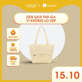 Túi tote vải canvas NATOLI nhiều ngăn có khóa kéo chống nước cao cấp - BST Side Cinch Bag T20