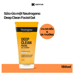  Sữa rửa mặt làm sạch sâu cho DA DẦU NHẠY CẢM Neutrogena Deep Clean Facial Gel 150ml - 101005926 