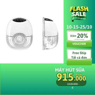 Máy Hút Sữa Không Dây Rảnh Tay 4 in 1 Cảm Ứng Hoàn Toàn Máy Hút Sữa Đơn Massage Kích Sữa Thông Minh Êm Ái Sạc Pin