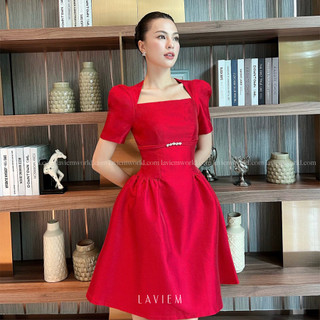 LAVIEM - Đầm đỏ cổ vuông - Oliver Dress