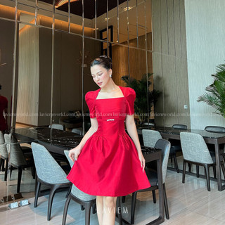 LAVIEM - Đầm đỏ cổ vuông - Oliver Dress