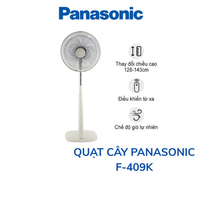 Quạt cây Panasonic F-409K-BEIGE (màu be)- Bảo hành chính hãng 12 tháng
