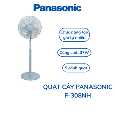 Quạt đứng Panasonic F-308NH (2 màu: xanh, hồng) - Bảo hành chính hãng 12 tháng.