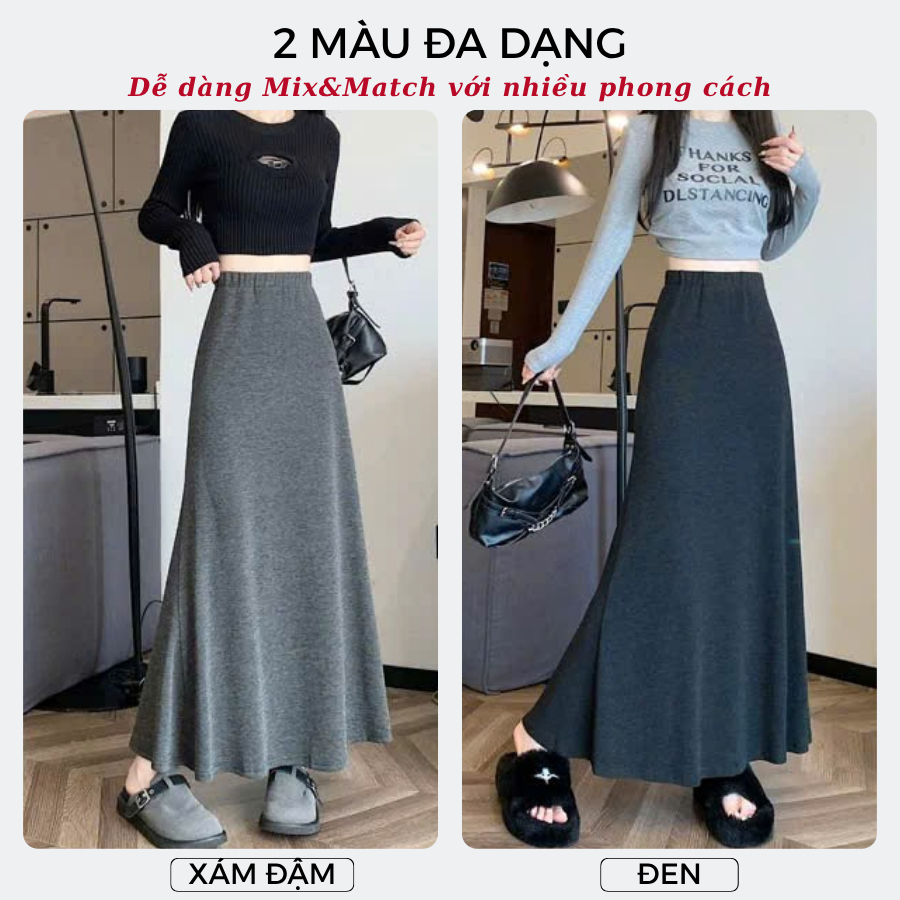 [BST TẾT 2026] Chân váy đuôi cá chất len lông thỏ LITY, Chân váy len dáng siêu dài nữ phong cách mặc thu đông TẾT V03 | BigBuy360 - bigbuy360.vn