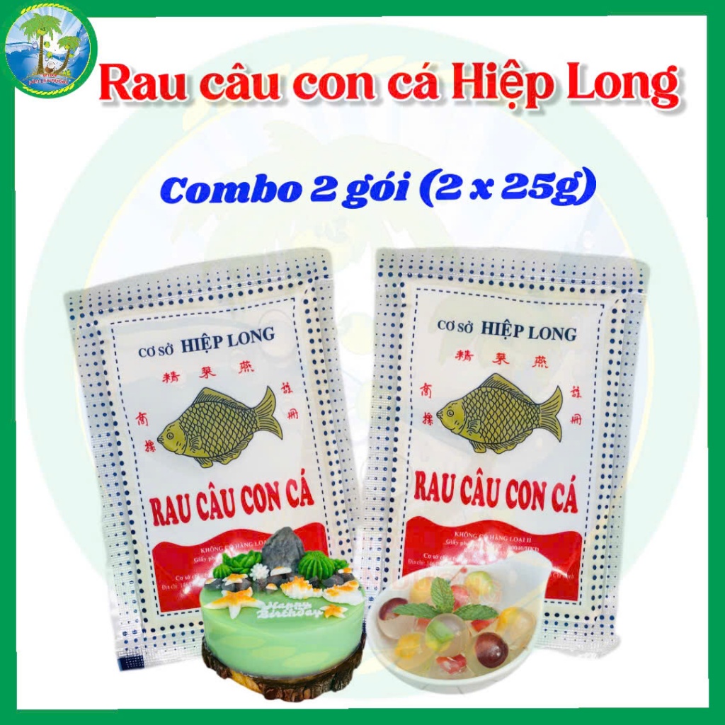 [Combo 2 gói x 25g] Rau câu con cá Hiệp Long dùng nấu chè, nấu topping trà sữa,...