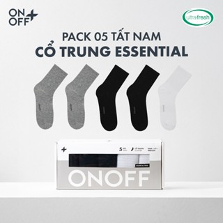   HÀNG MỚI  Pack tiện lợi 5 đôi tất nam ONOFF cổ trung công nghệ ultra Fresh kháng khuẩn khử mùi  - 18AQ25A488 