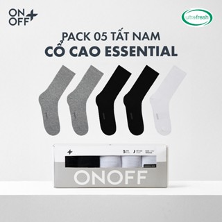   HÀNG MỚI  Pack tiện lợi 5 đôi tất nam ONOFF cổ cao công nghệ ultra Fresh kháng khuẩn khử mùi  - 18AR25A489 