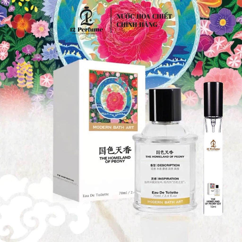 [ Chiết 10ml ] Nước hoa nữ The Homeland Of Peony EDT của Modern Bath Art thanh lịch nữ tính • 12 Per