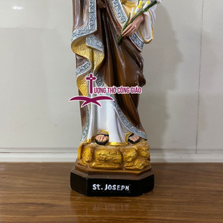 Tượng Thánh Giuse Thợ (Giuse Công Nhân) 40cm composite