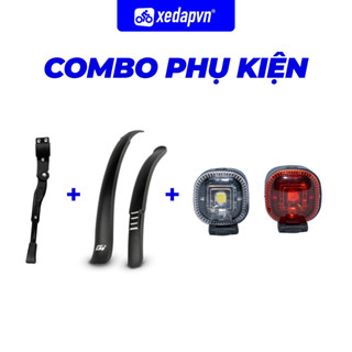  Combo Phụ Kiện Xe Đạp – Chân Chống Sau Hợp Kim Thép RA70 Bộ Đèn Trước Sau GI64 Bộ Chắn Bùn Trước Sau GI01 | xedapvn 
