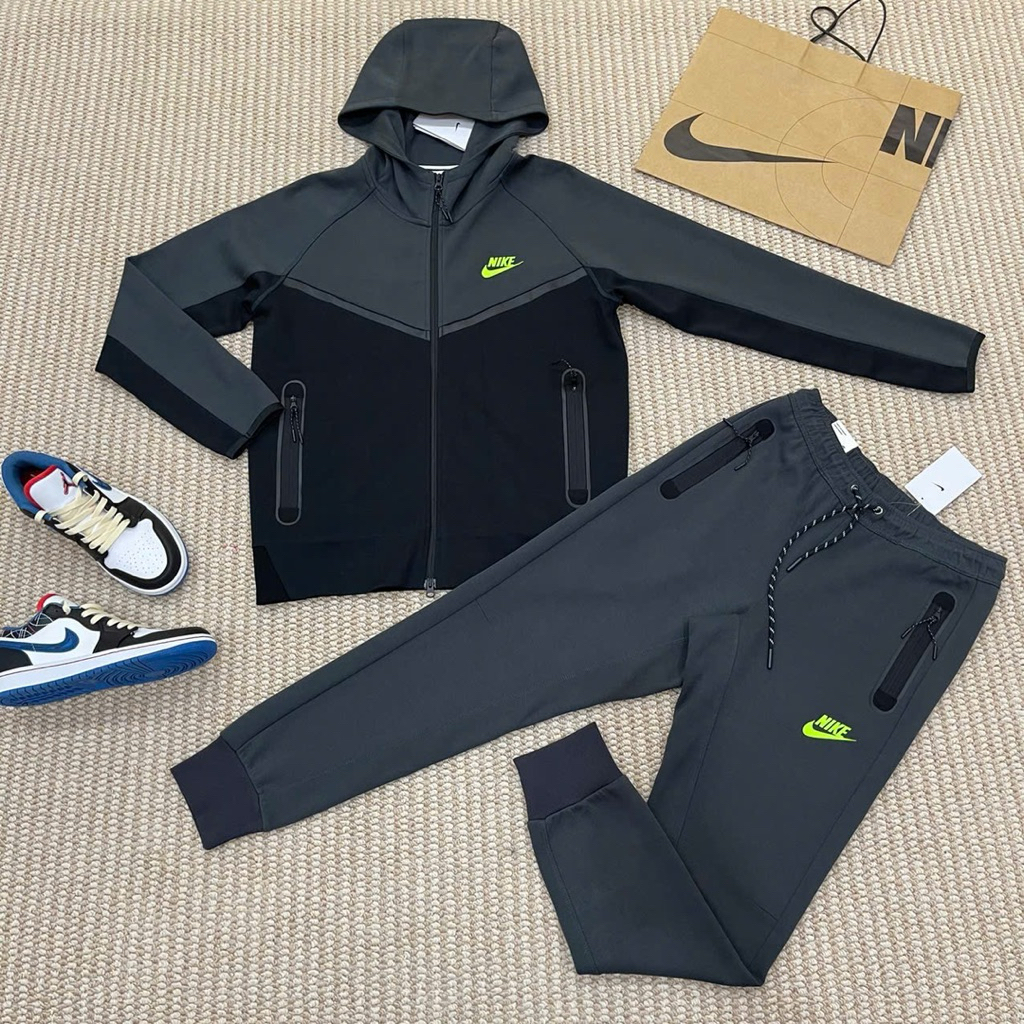 Bộ thể thao nam thu đông, bộ nỉ nam Nike Tech bản ss25 new cao cấp bản chuẩn