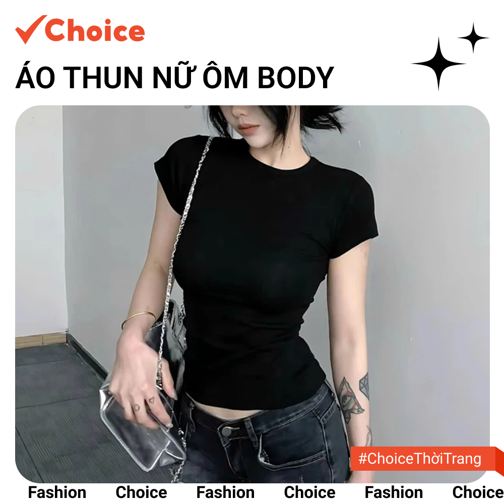 [Choice] Áo Thun Ôm Body FA1-0018-101 NH193 Cotton Lông Mịn Co Giãn