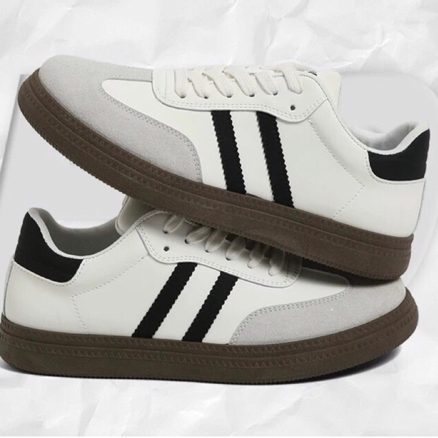 Giày Thể Thao Nam Nữ Phối Màu Trắng Đen Trẻ Trung  -Thiết Kế Thời Trang Mã 461101