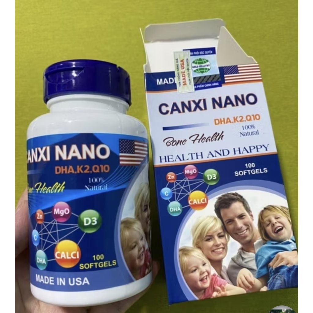 Viên uống Canxi Nano Bone Health 100 viên của Mỹ
