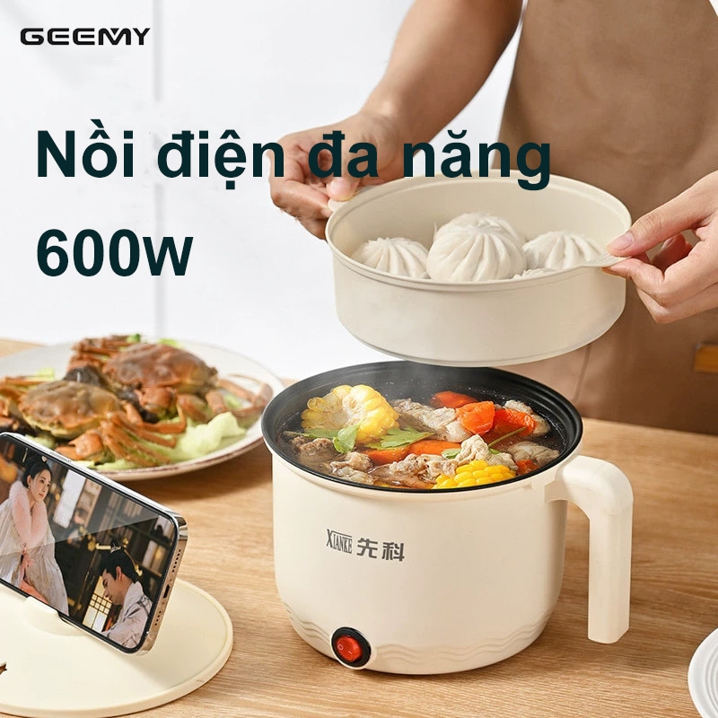 Nồi Điện Đa Năng Hấp Và Nấu Ăn Nồi Tích Hợp Nồi Điện Nhỏ Lẩu Điện Chống Dính Nồi Bảo hành 12 tháng