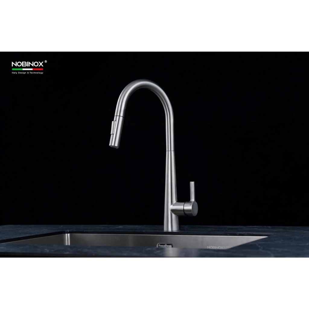 Vòi rửa bát dây rút NOBINOX WINTO NX501