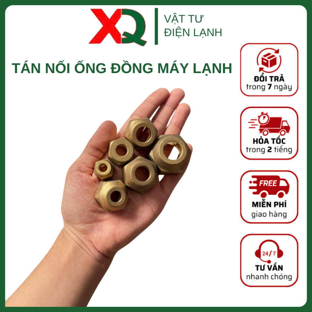 Tán nối ống đồng máy lạnh phi 6 10 12 16 19 - Đầu hàn nối ống đồng điều hòa