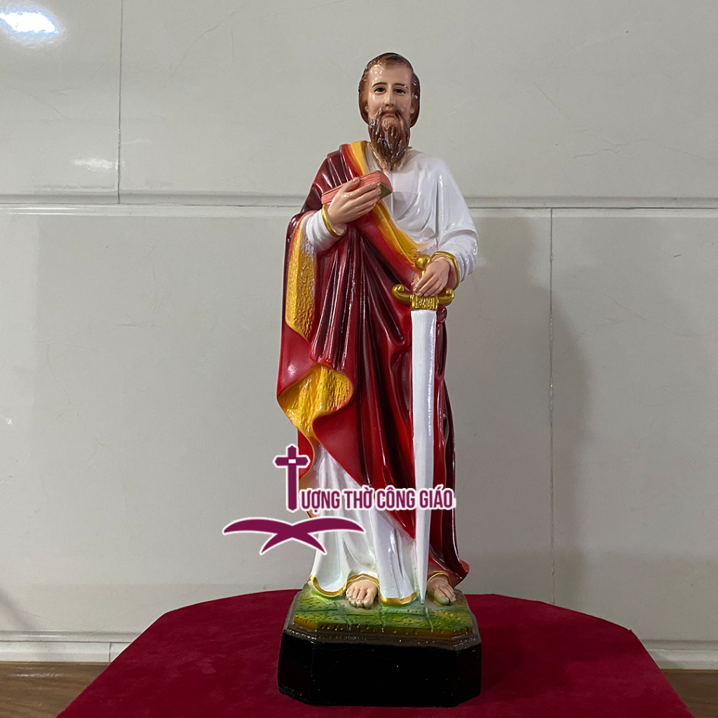 Tượng Thánh Phao Lô 40cm composite cao cấp