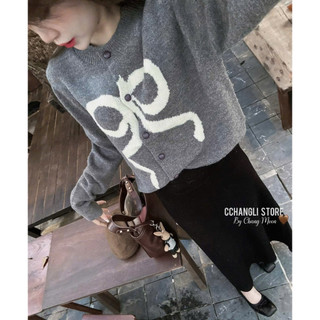 SET ÁO LEN IN NƠ CÚC BỌC MIX CV ĐUÔI CÁ CAO CẤP !! Áo chất len thỏ QC L1 chuẩn 💯