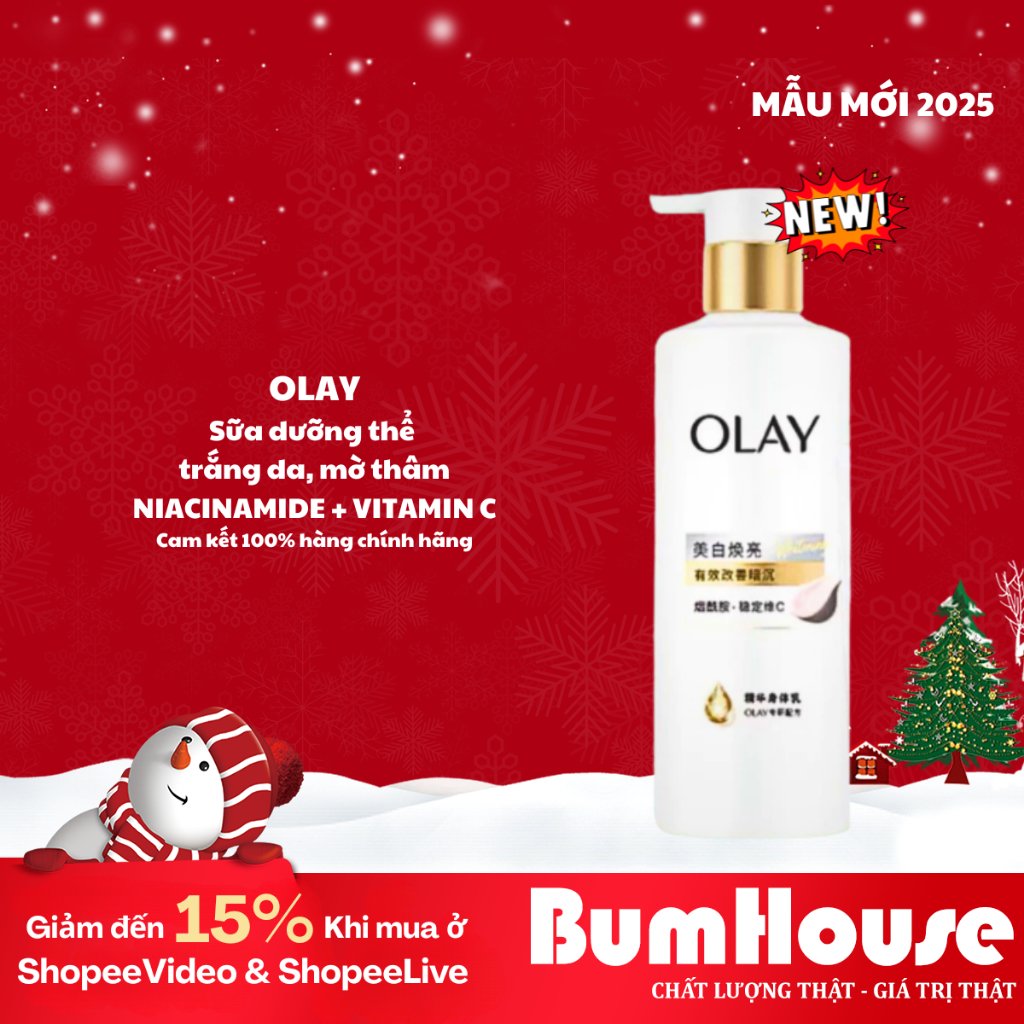 [Bản nâng cấp] Sữa dưỡng thể sáng da Olay Niacinamide & Vitamin C Whitening Radiance Body Lotion 260