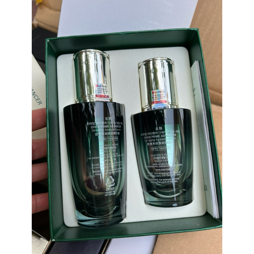 serum ohui xanh, serum ohui prime căng bóng dưỡng ẩm da chống lão hóa