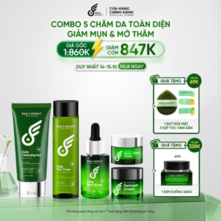 Combo 5 Sản Phẩm Chăm Sóc Da & Ngăn Ngừa Mụn Thâm DAILY EFFECT