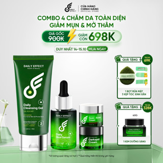 COMBO 4 sản phẩm Hỗ trợ Làm sạch, Giảm Mụn và Thâm, Làm dịu và Bảo vệ da (SRM, Serum HA, Chấm mụn 10g, Chấm thâm 10g)