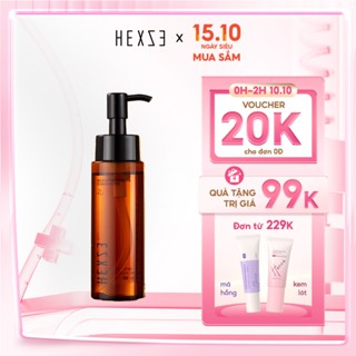 Dầu tẩy trang dưỡng da chống lão hóa tinh chất Hổ Phách Vàng HEXZE 120ml, tẩy trang 3 trong 1 sạch sâu an toàn lành tính