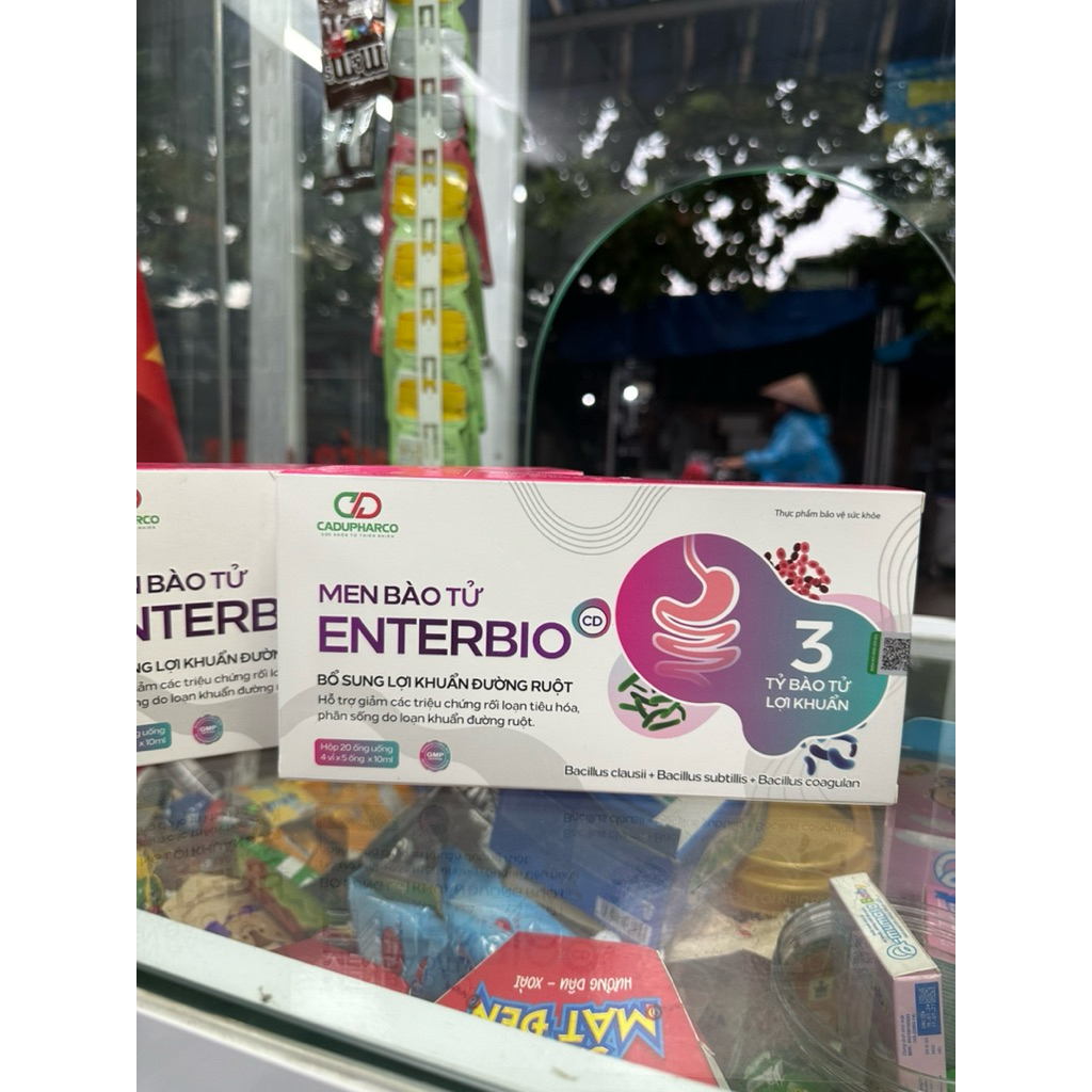 Men bảo tử Enterbio (cadupharco 20ống) bổ sung lợi khuẩn.
