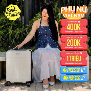 Vali Kéo Du Lịch NIKKI Max. Nhựa PC Siêu Bền Siêu Nhẹ Cao Cấp. Bảo Hành Trọn Đời. Size 20/24/28