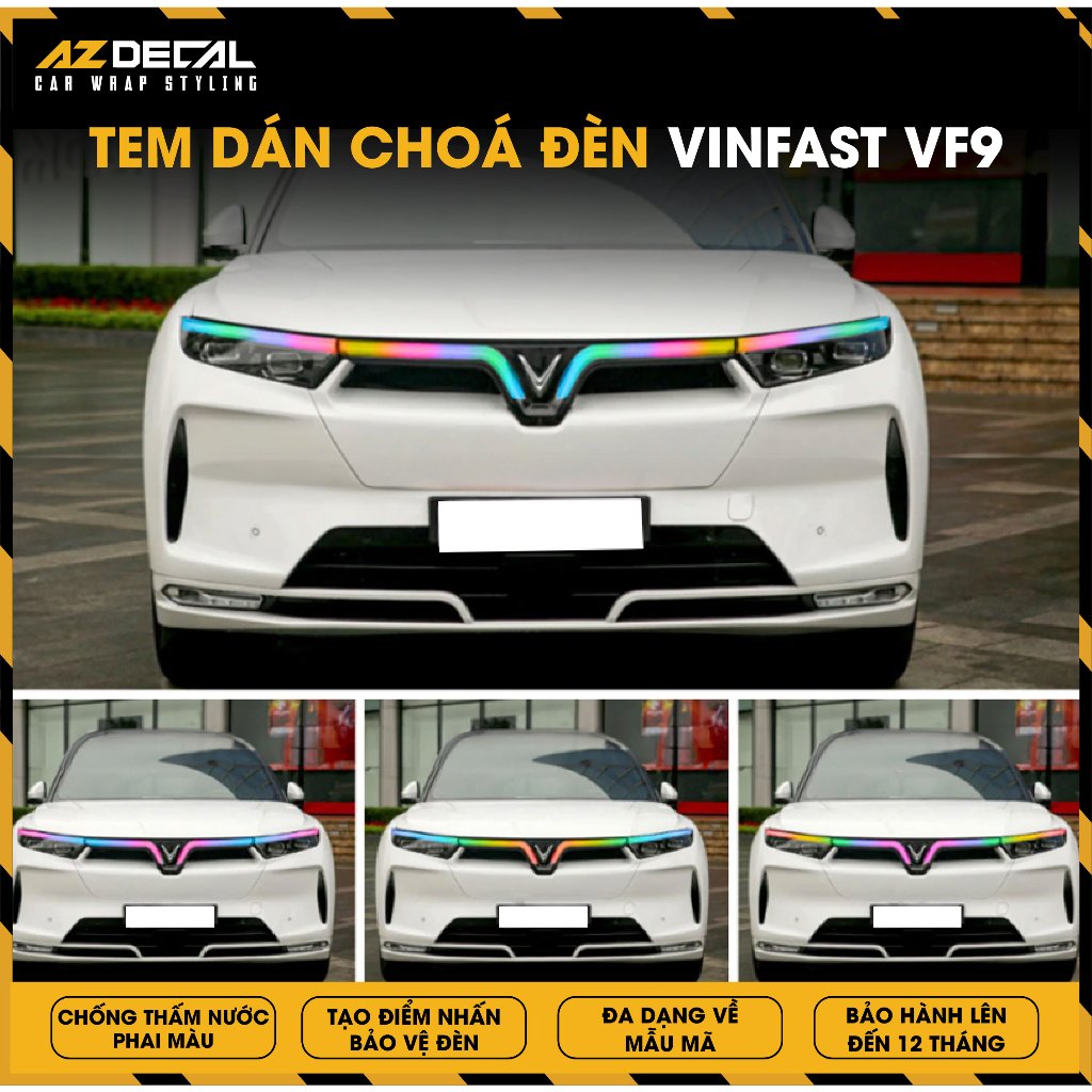 Tem Dán Đèn Vinfast VF e34 | Decal Titan Đổi Màu Chống Thấm Nước - AZDECAL
