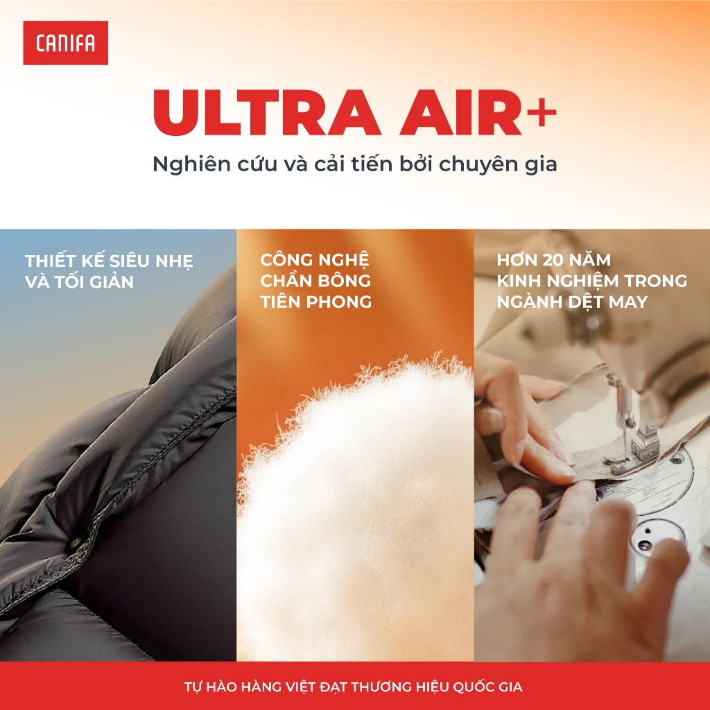 Áo khoác phao nữ CANIFA chần bông Ultra Air + siêu nhẹ siêu ấm PS25 6OT25W027 | BigBuy360 - bigbuy360.vn