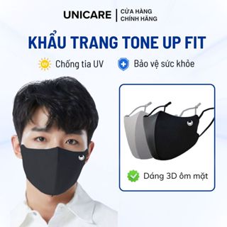  Khẩu trang Unicare TONE UP FIT khẩu trang chống nắng và tia UV và dây đeo có nút điều chỉnh vải mềm mịn - Chính hãng 